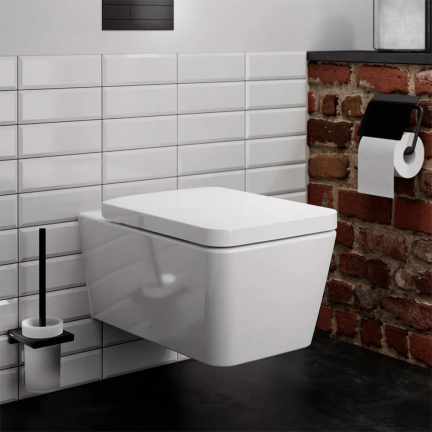 Унитаз подвесной Hansgrohe EluPura Q 60194450 с сиденьем - фото 1