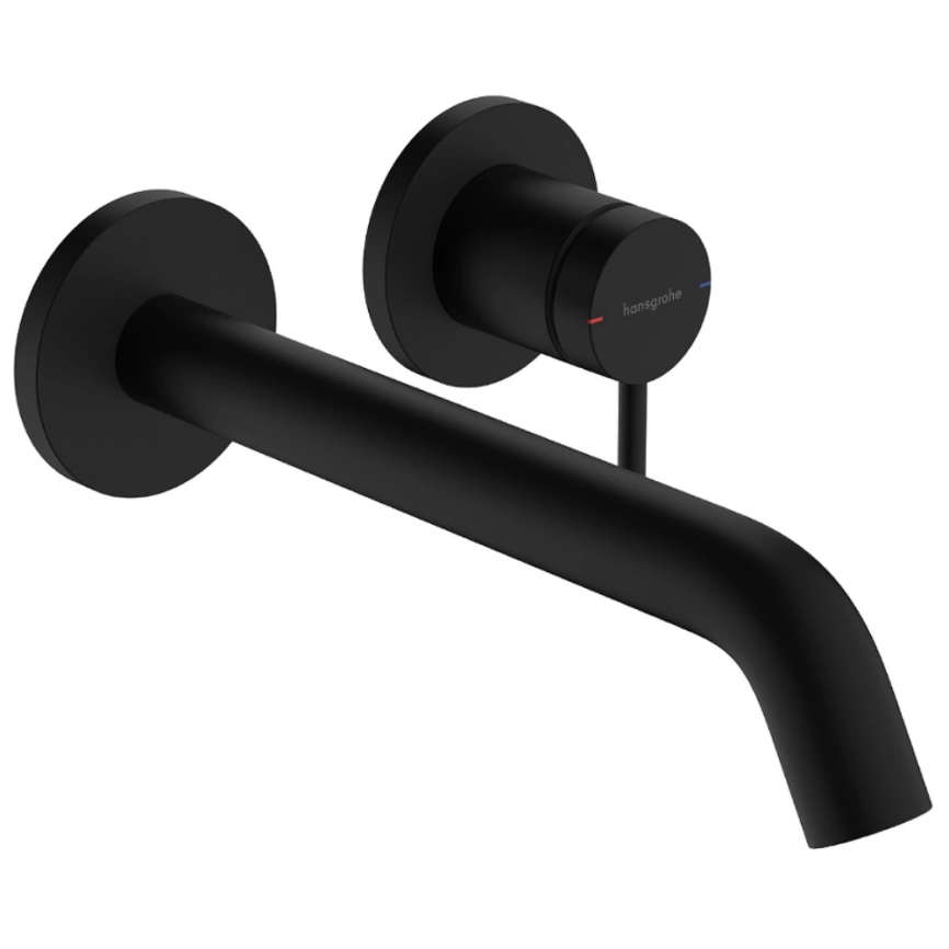Смеситель для раковины Hansgrohe Tecturis S 73351670 настенный, черный