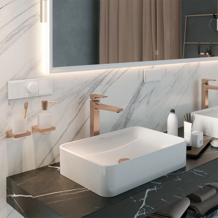 Раковина Hansgrohe Xuniva Q 60168450 накладная, белая - фото 1