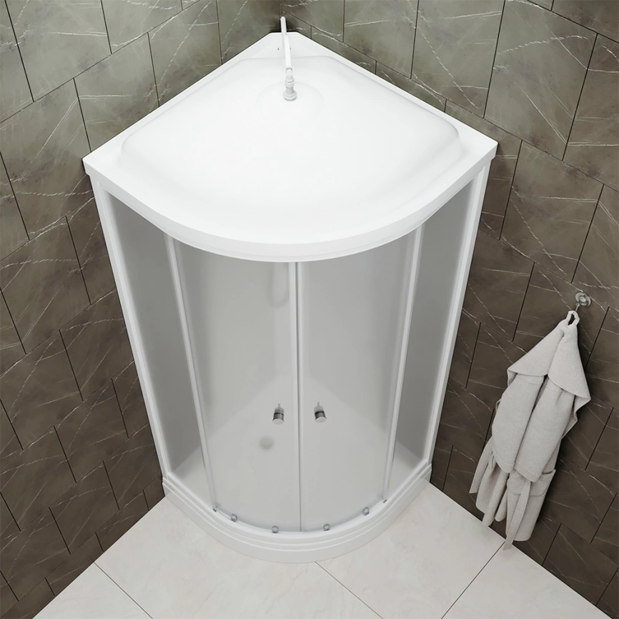 Душевая кабина Triton Экстра М3 88x88 А с прозрачным стеклом и низким поддоном - фото 2