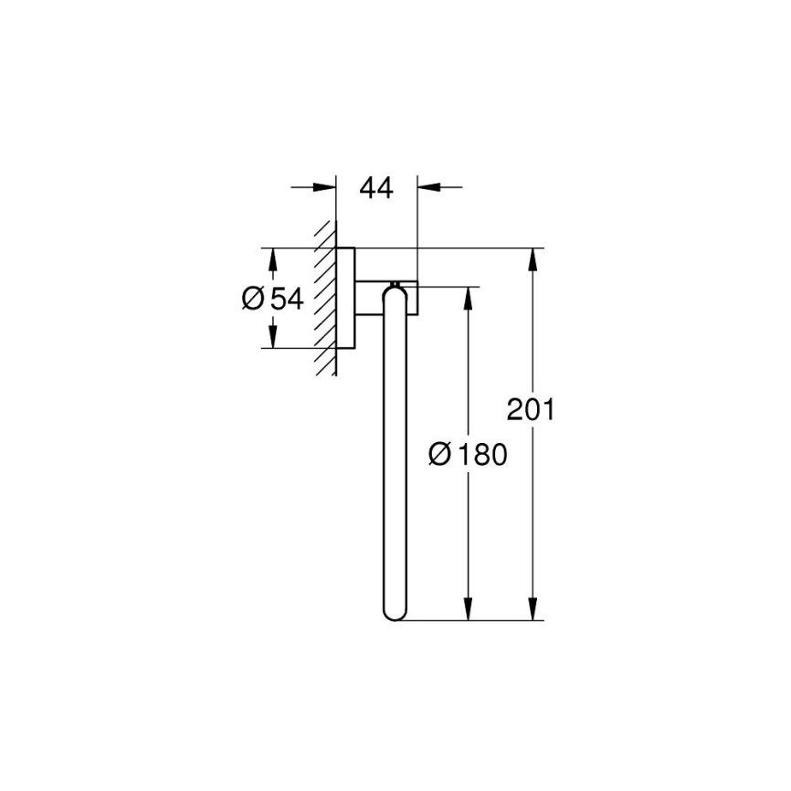 Полотенцедержатель Grohe Essentials 40365GL1 золото - схема