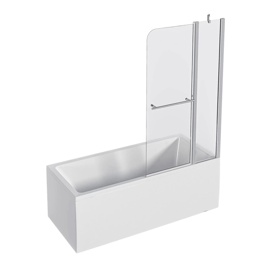 Штора на ванну из стекла 1Marka P-05 85x150 прозрачная - фото 1