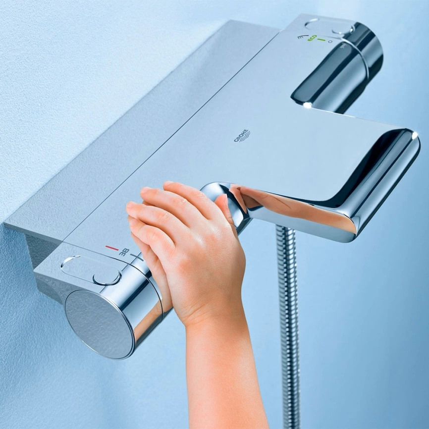 Смеситель для ванны с термостатом Grohe Grohtherm 2000, 34464001 хром - фото 2