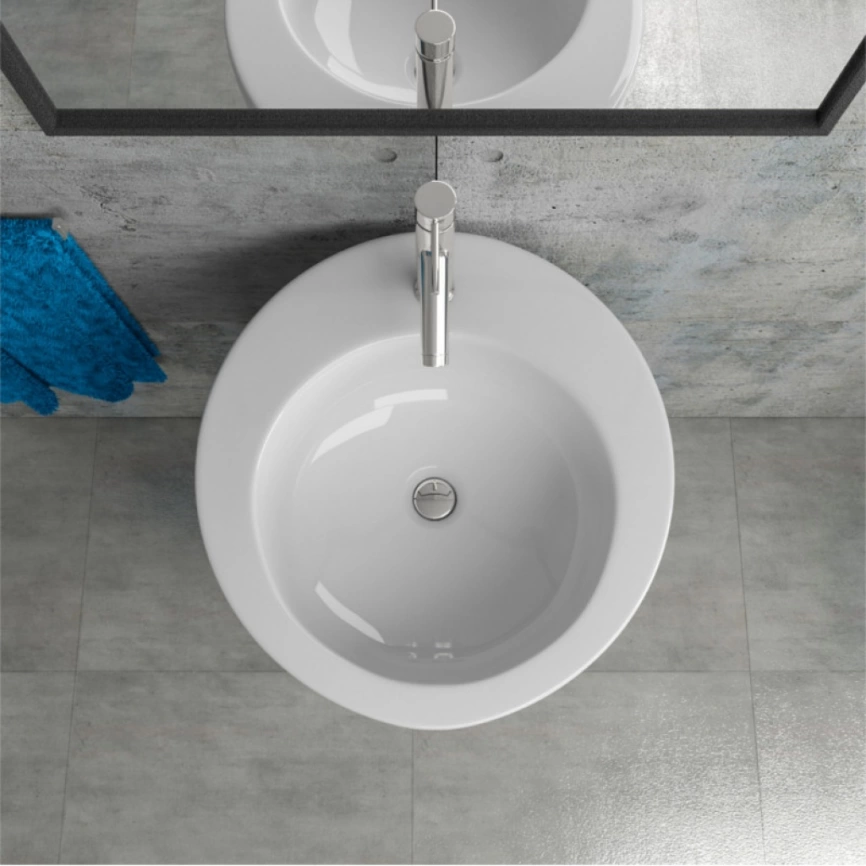 Раковина напольная Keralux D6301B монолитная - фото 2