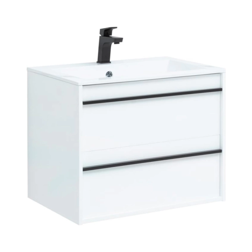 Тумба с раковиной подвесная Aquanet Lino 70 белая