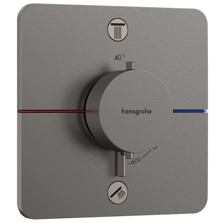 Смеситель для душа Hansgrohe ShowerSelect Comfort Q 15583340 с термостатом графит