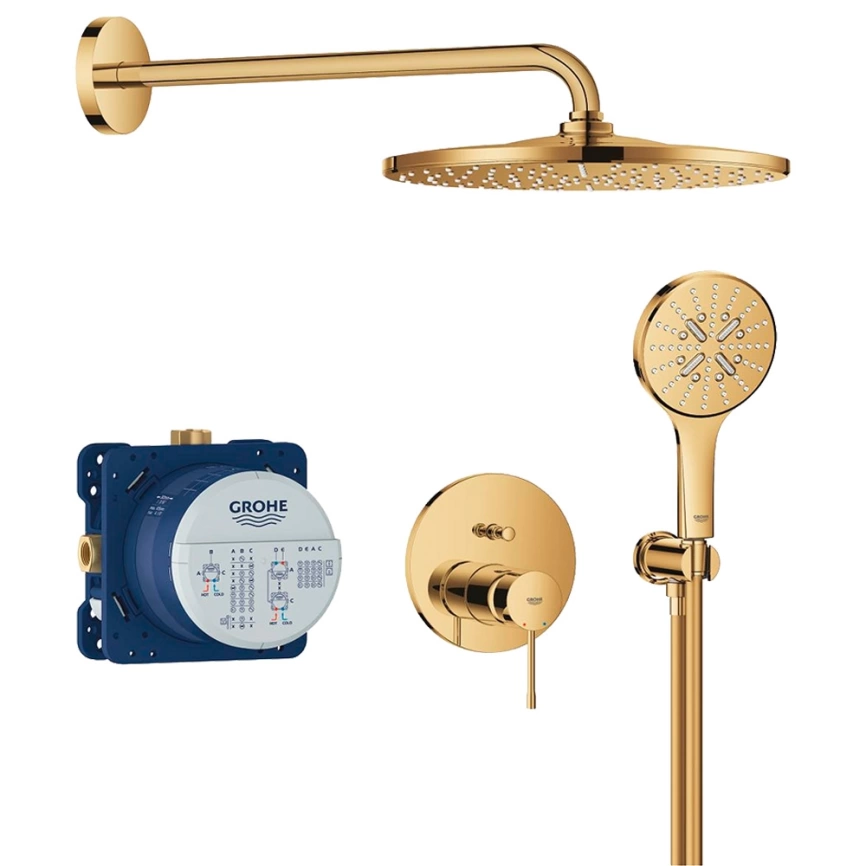 Душевой комплект Grohe Essence 25287GL0 золото - фото 1