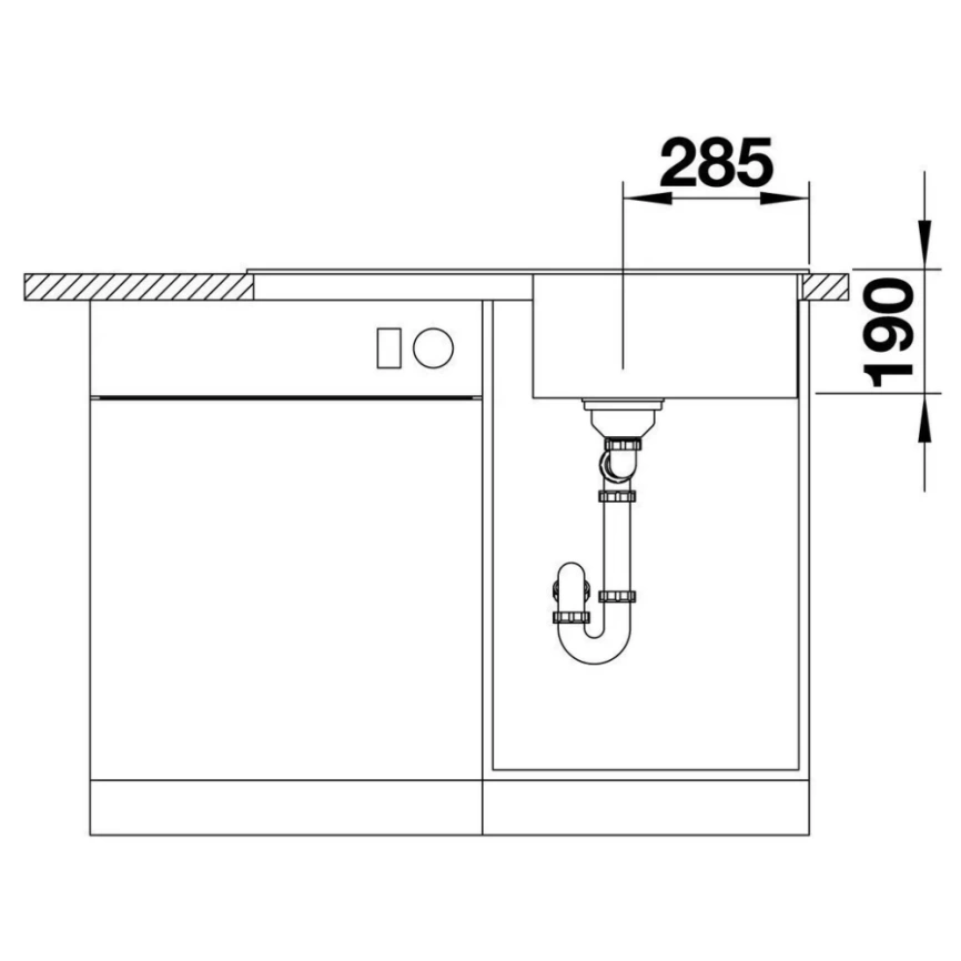 Мойка кухонная Blanco Zia 5 S, 520511 антрацит - схема 4