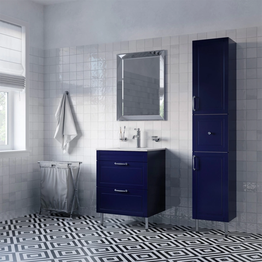 Тумба с раковиной напольная Iddis Oxford 60 OXF60N0i95K синяя - фото 2