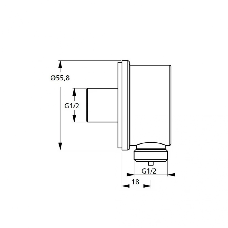 Смеситель с гигиеническим душем Ideal Standard IdealSpray B0040AA, хром - схема 2