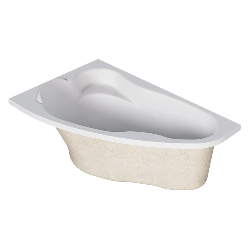 Ванна акриловая Marka One Lil 140x90 L, асимметричная с каркасом, левая - фото 1