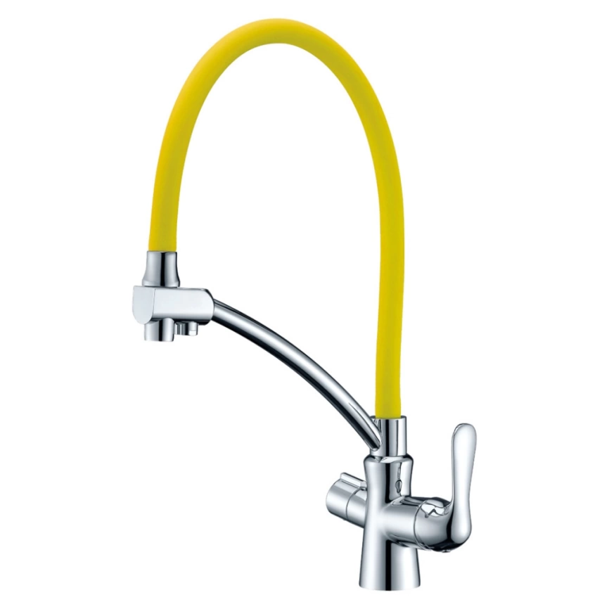 Смеситель для кухни Lemark Comfort LM3070C-Yellow c подключением к фильтру с питьевой водой