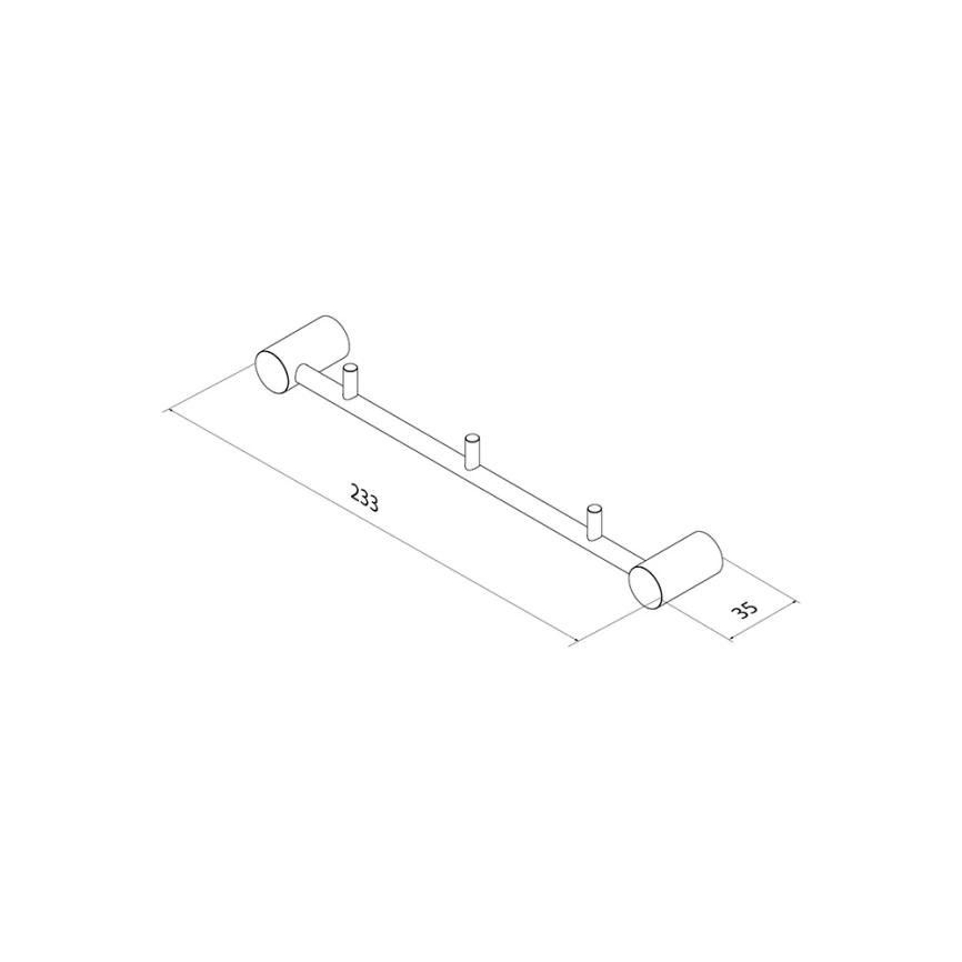 Крючок для ванной тройной Iddis Petite PETSSS3i41 сатин - схема