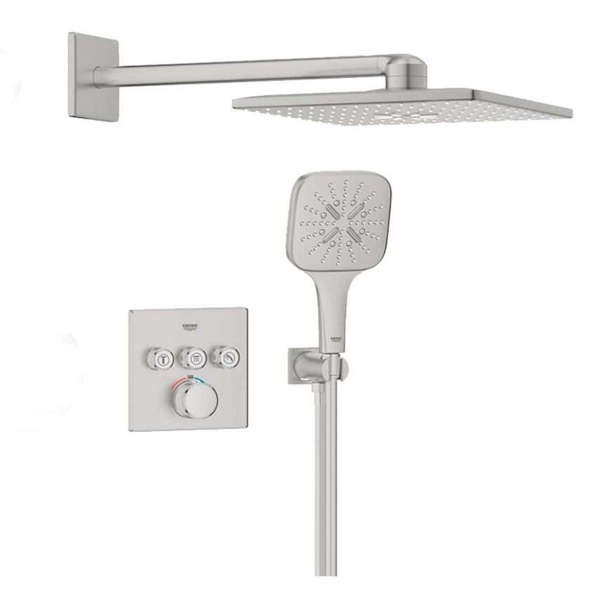 Душевой комплект Grohe Grohtherm SmartControl 34864DC0 сталь с термостатом
