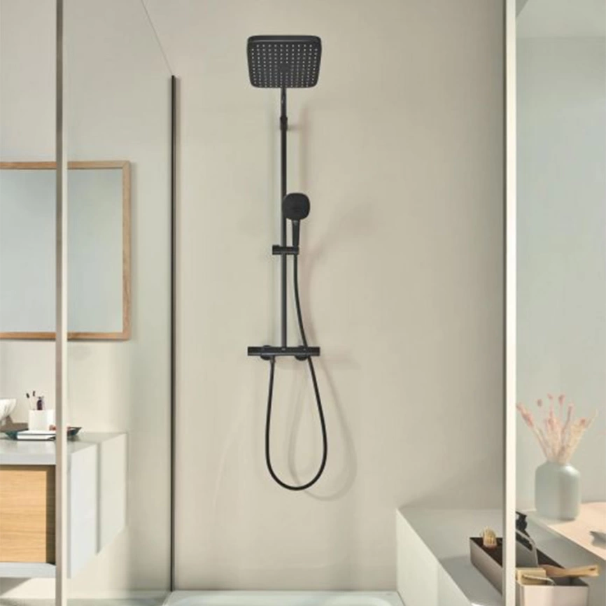 Душевая стойка Grohe Tempesta System 250 266892431 с термостатом черная - фото 8