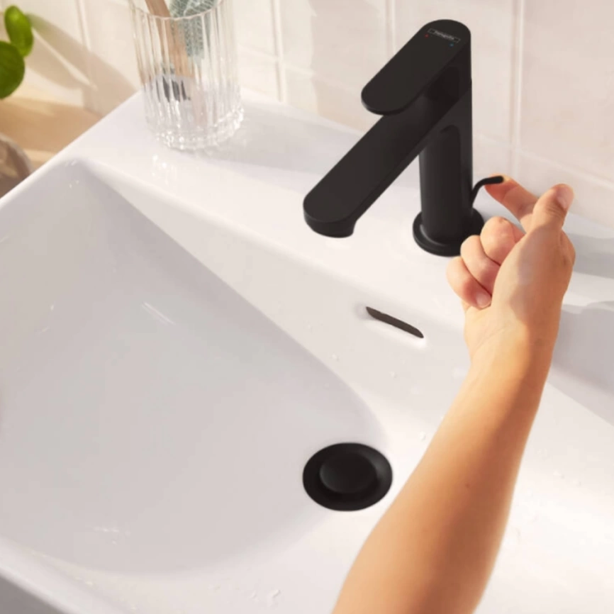 Смеситель для раковины Hansgrohe Rebris S 72517670, черный - фото 2