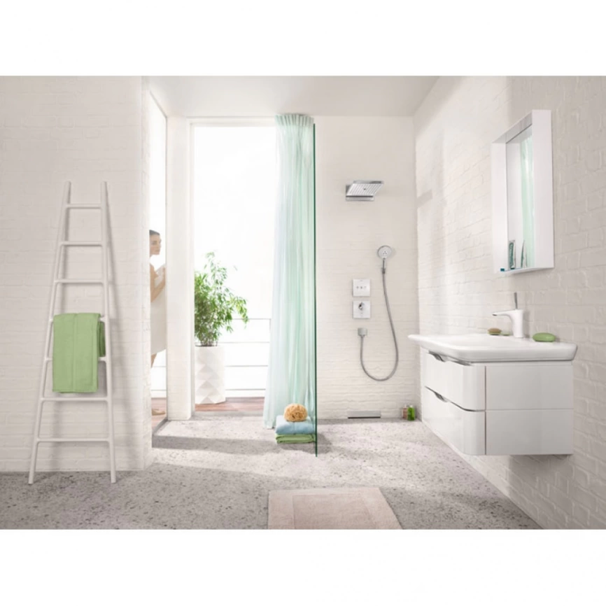 Смеситель для раковины Hansgrohe PuraVida 15074400 белый хром - фото 2