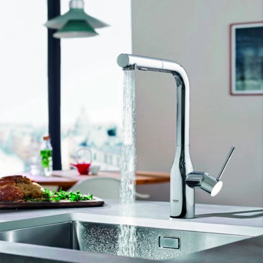 Смеситель для кухни Grohe Essence 30504000 с вытяжным изливом хром - фото 2