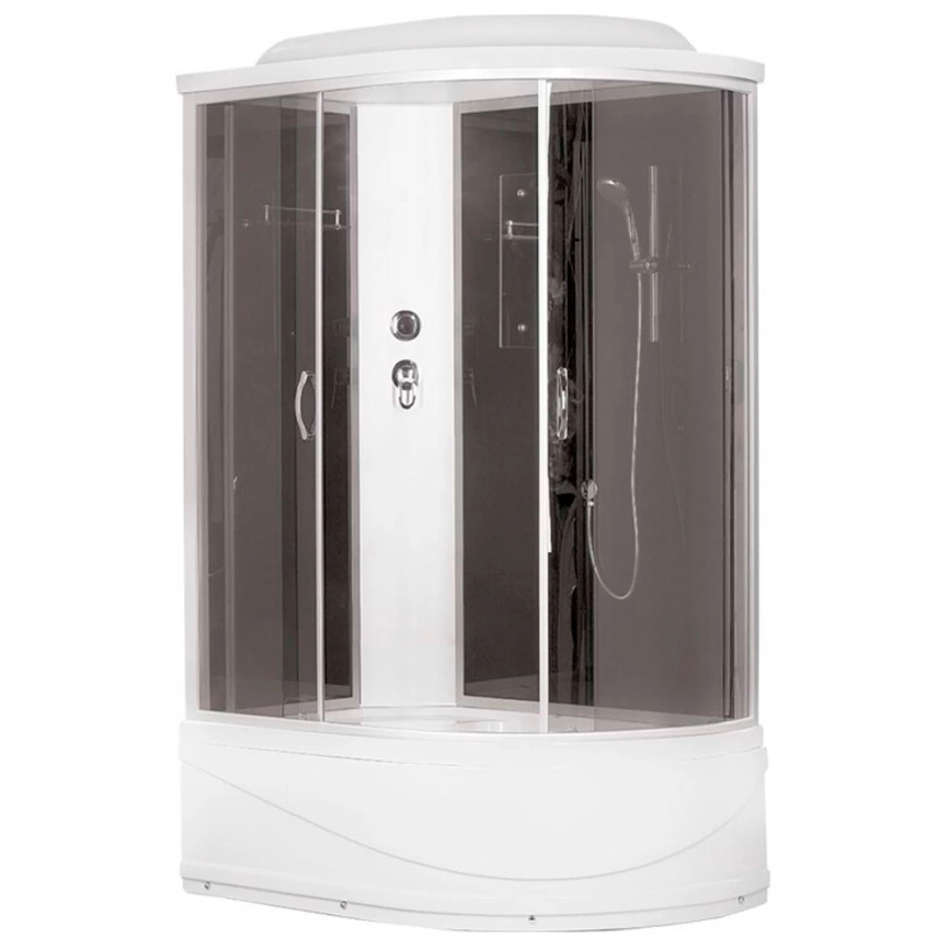 Душевая кабина 120x80 Erlit ER3512TPL-C4-RUS левая тонированное стекло с высоким поддоном