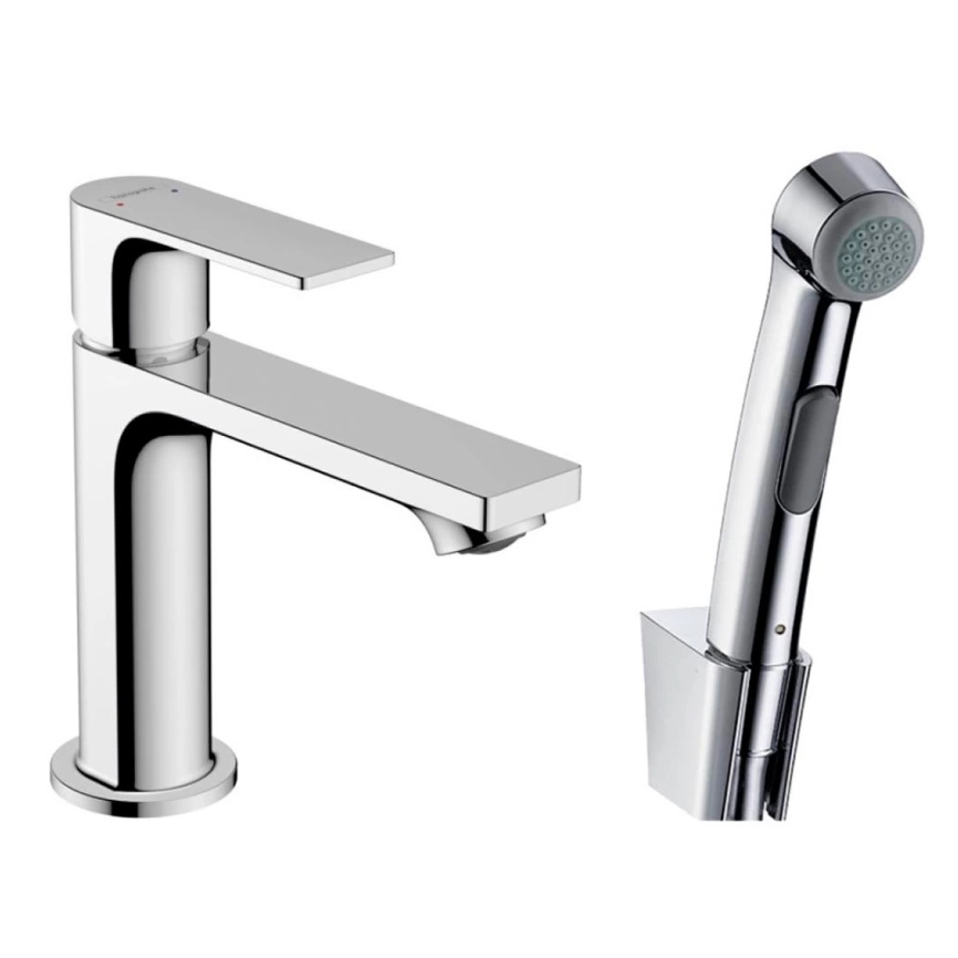 Смеситель для раковины Hansgrohe Rebris E 72216000 с гигиеническим душем, хром