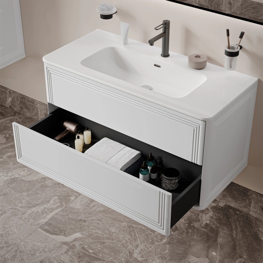 Тумба с раковиной подвесная Iddis Oxford Neo 100 OXN10W0i95K белая - фото 3