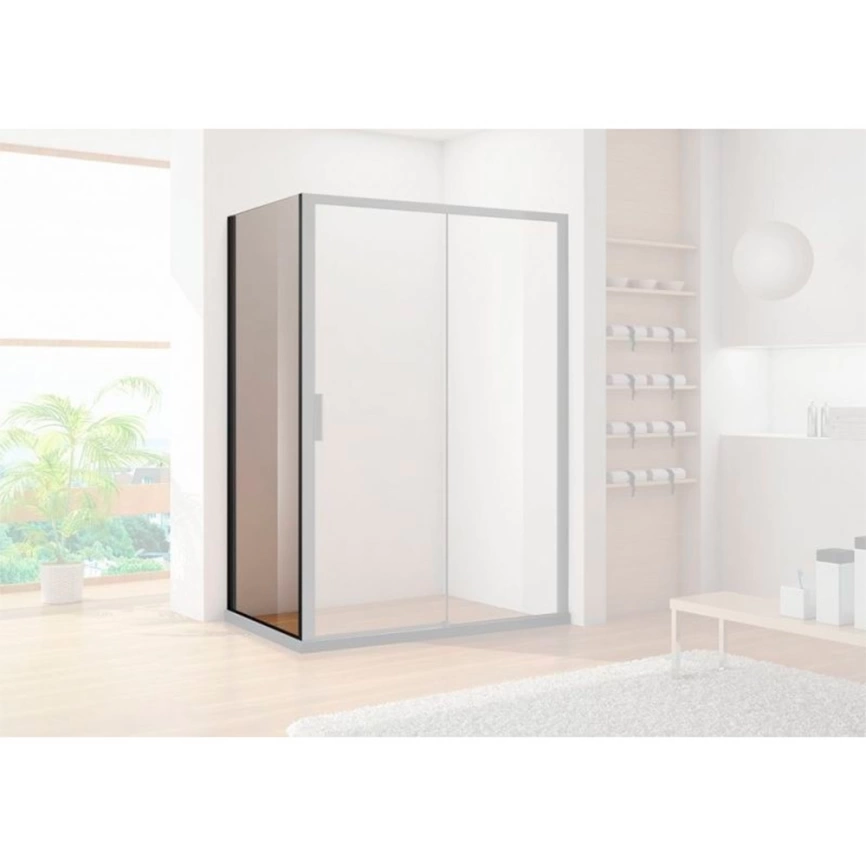 Душевая перегородка Aquanet Pleasure AE60-F-90H200U-BT 90x200, черная - фото 2