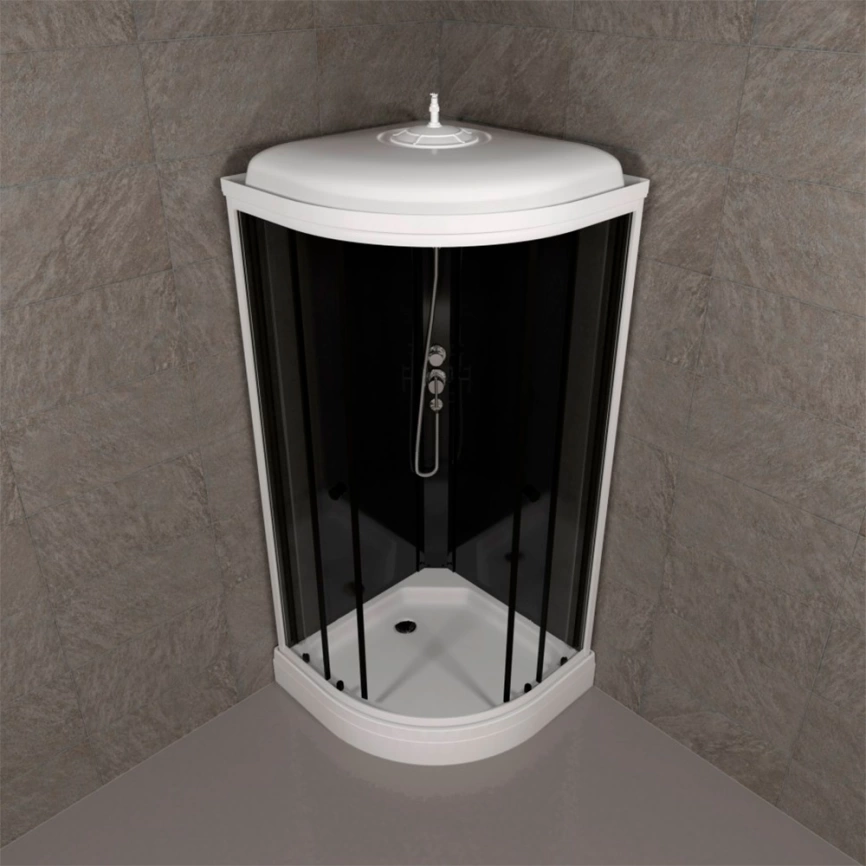Душевая кабина Triton Нова 88x88 А с прозрачным стеклом и низким поддоном - фото 4