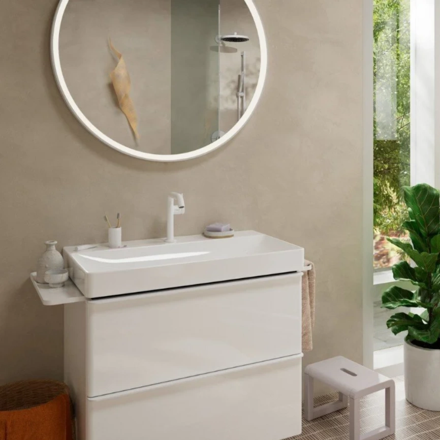 Смеситель для раковины Hansgrohe Tecturis S 73340700, белый - фото 1
