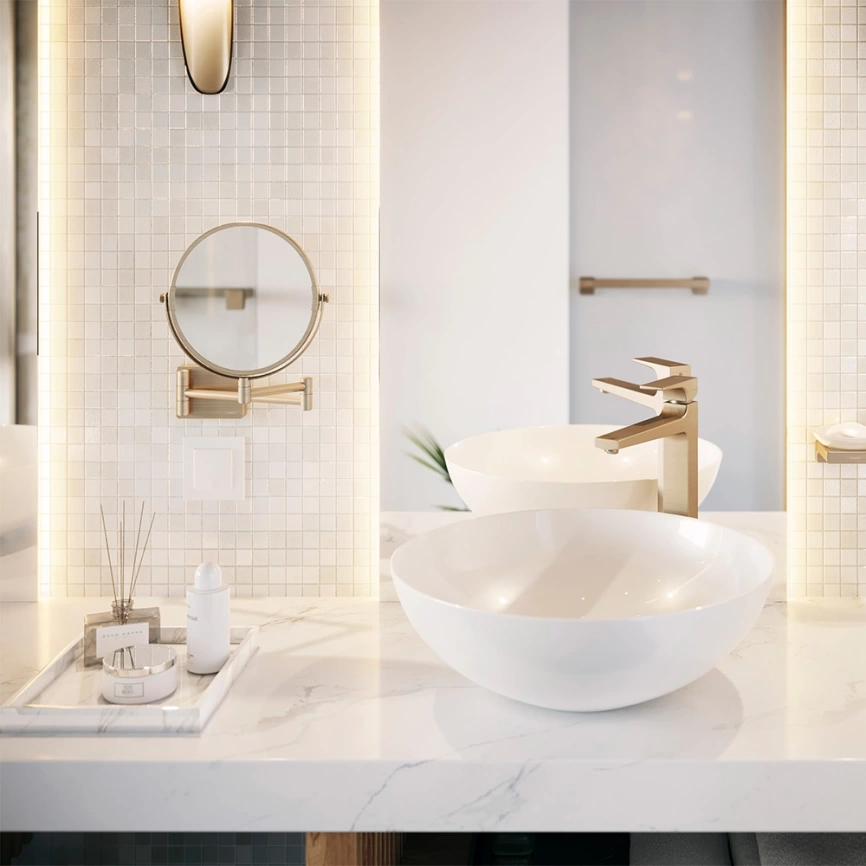 Косметическое зеркало Hansgrohe AddStoris 41791140 бронза - фото 1
