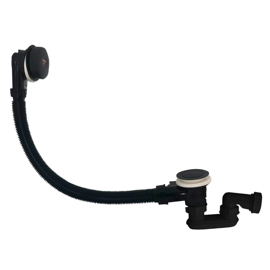 Слив-перелив для ванны Marka One Luxe 600 ФКб черный полуавтоматический