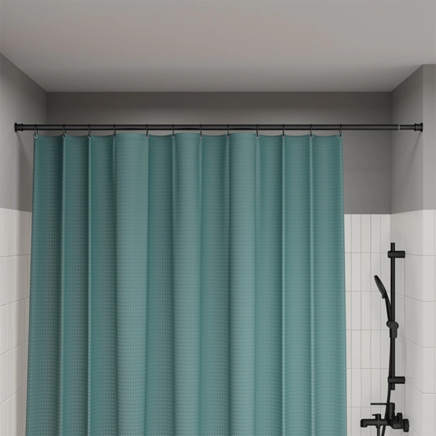 Карниз для штор в ванную Iddis Elegante RSB0120i14 прямой черный - фото 7