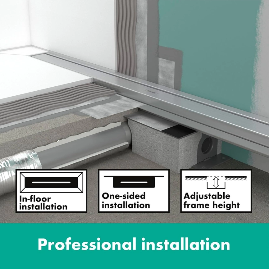 Сифон для душевого лотка Hansgrohe uBox Universal 56026180 - фото 1