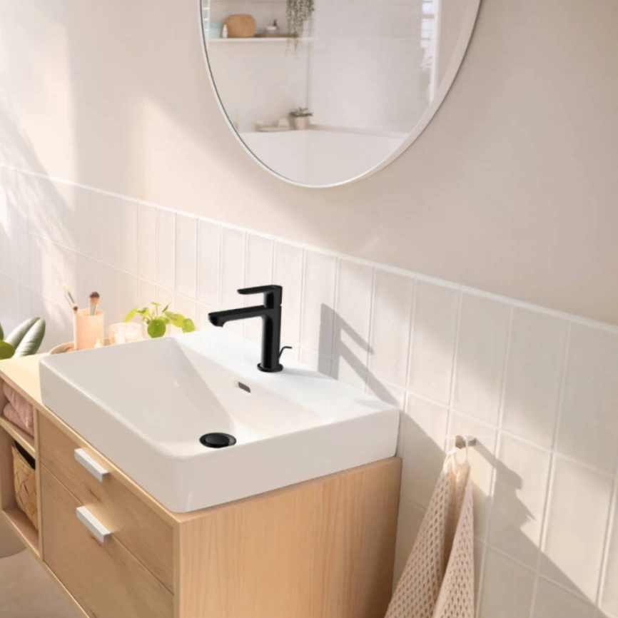 Смеситель для раковины Hansgrohe Rebris S 72517670, черный - фото 3
