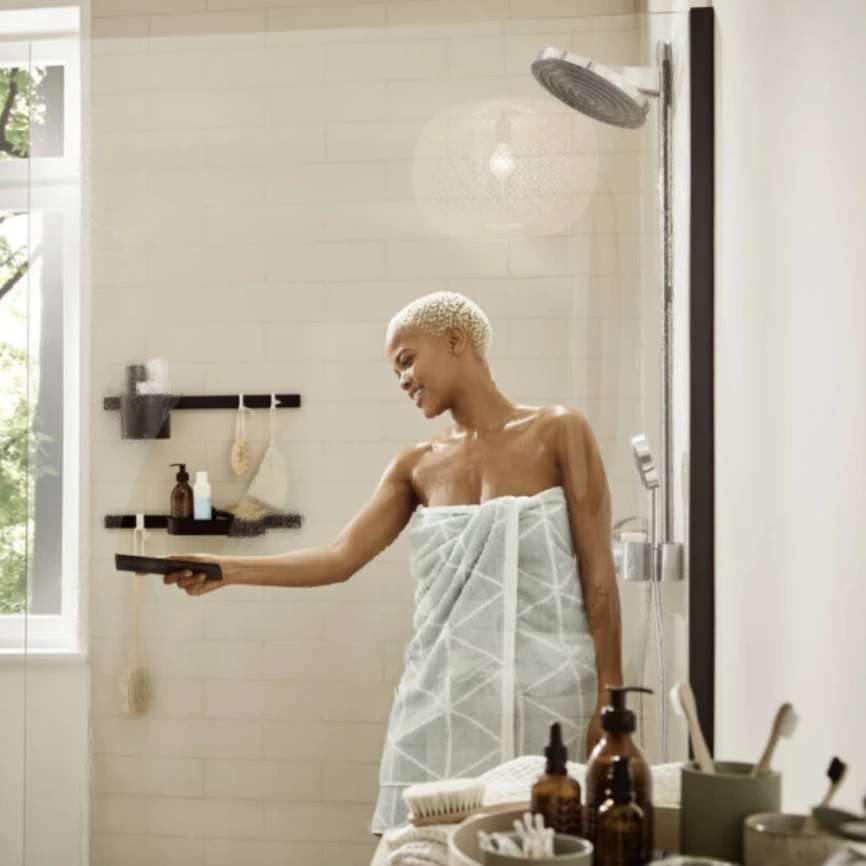 Душевая стойка Hansgrohe Pulsify Showerpipe EcoSmart 24241000 с термостатом - фото 3