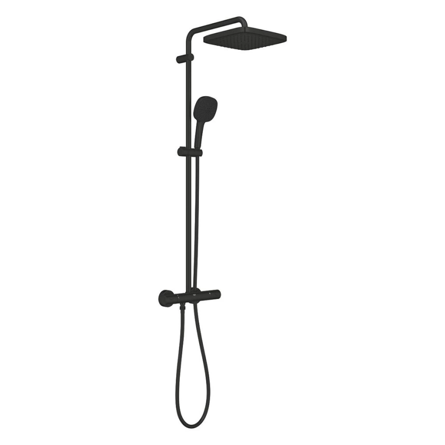 Душевая стойка Grohe Tempesta System 250 266892431 с термостатом черная - фото 1