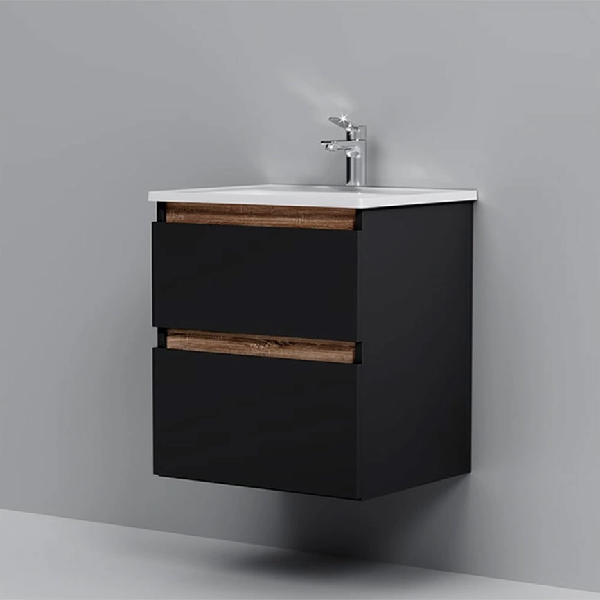 Тумба с раковиной подвесная AM.PM X-Joy 55, черная - фото 5