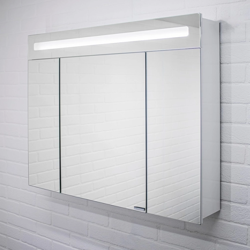 Зеркало-шкаф навесное с подсветкой Домино Аврора 105 - фото 3