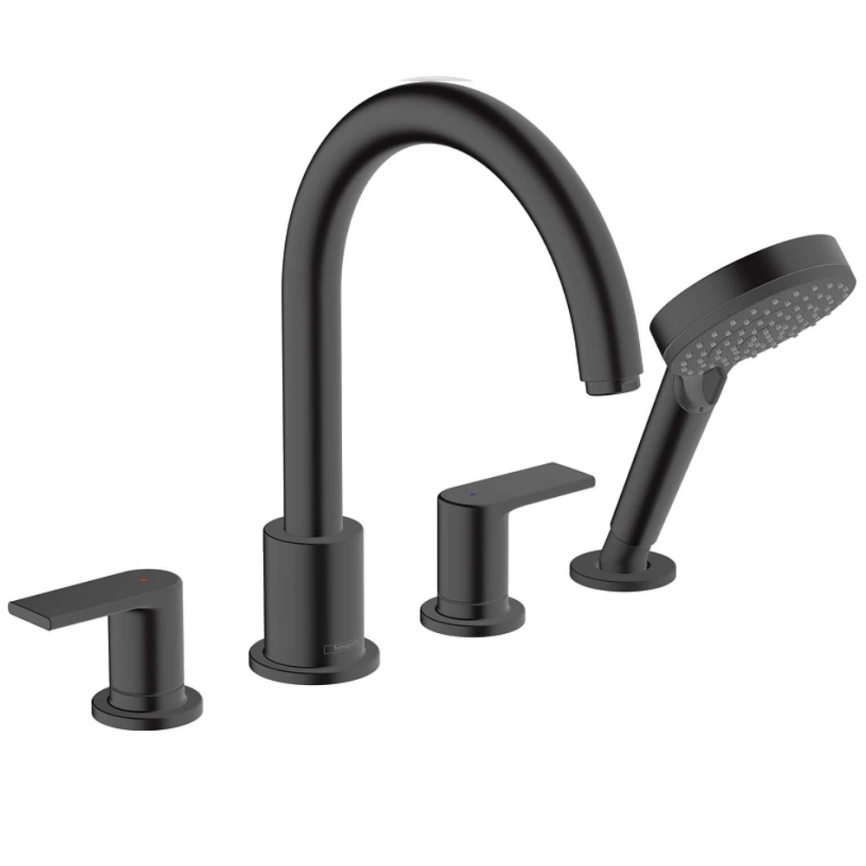 Смеситель для ванны на борт Hansgrohe Vernis Blend 71456670 на 4 отверстия