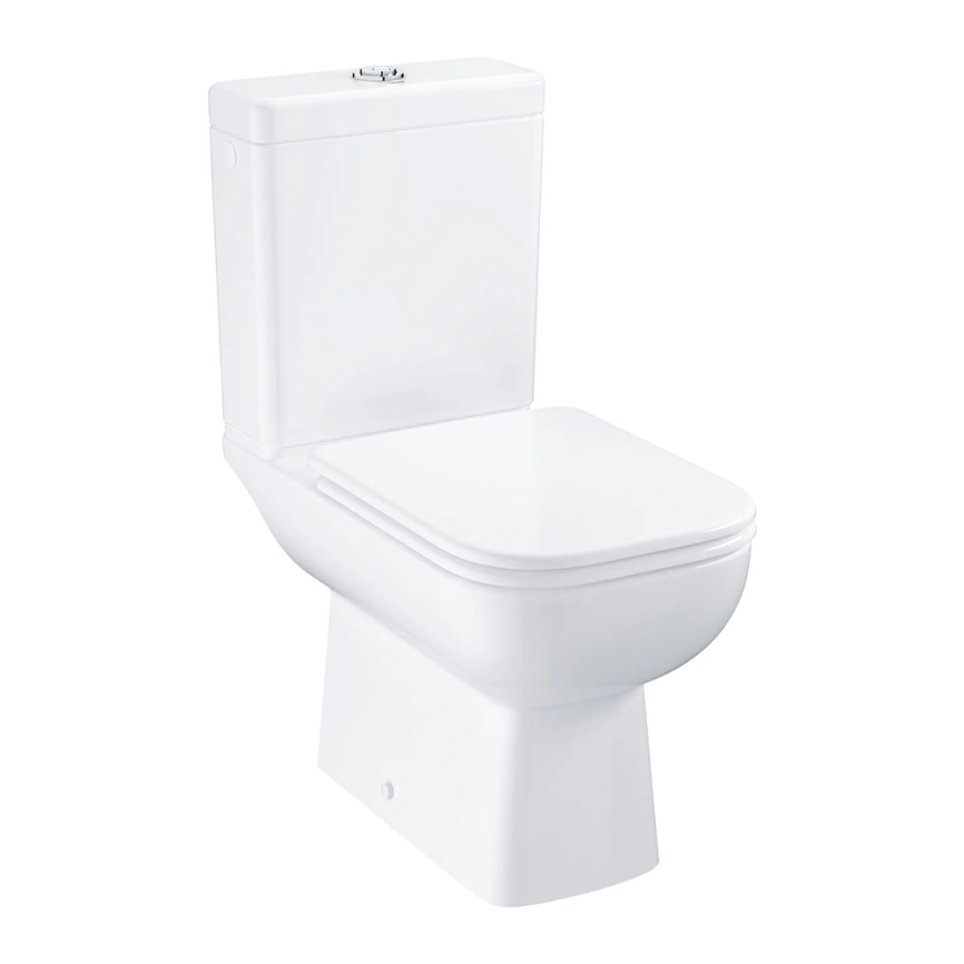 Унитаз компакт Grohe Bau Edge Ceramic 39811000 с бачком и сиденьем с микролифтом - фото 1