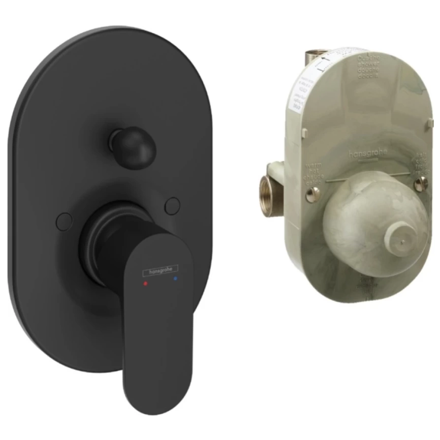 Смеситель для душа Hansgrohe Rebris S 72448670, черный - фото 1