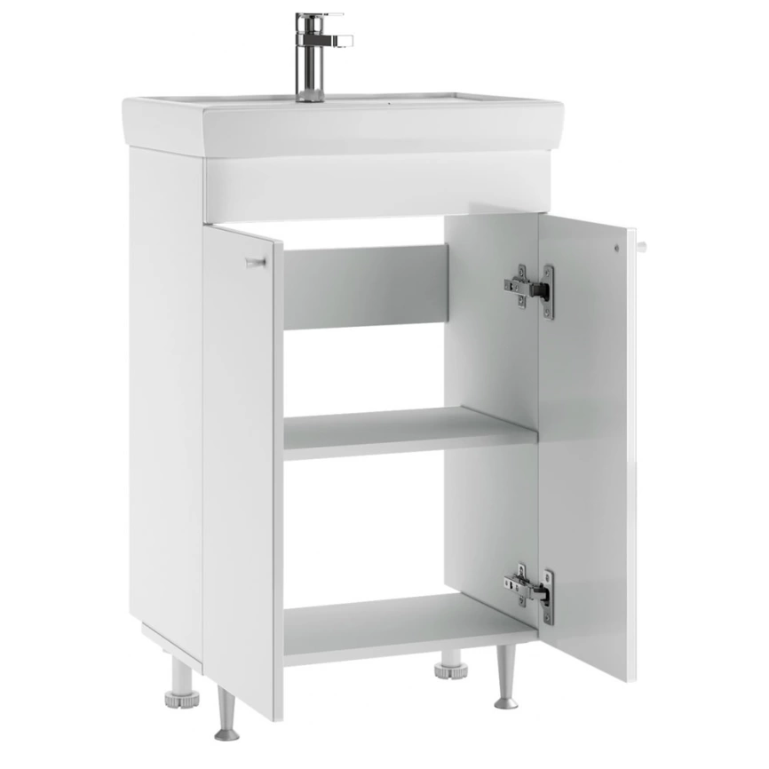 Тумба с раковиной напольная Айсберг Промо 60 белая - фото 2