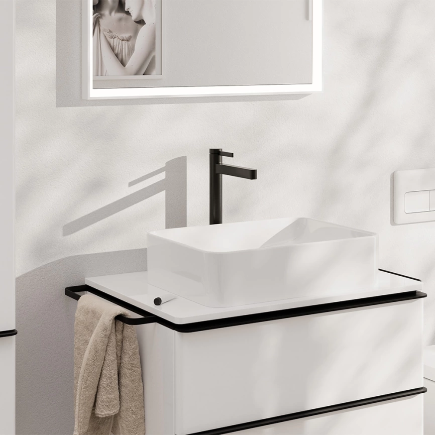 Смеситель для раковины Hansgrohe Finoris 76072340 черный - фото 1