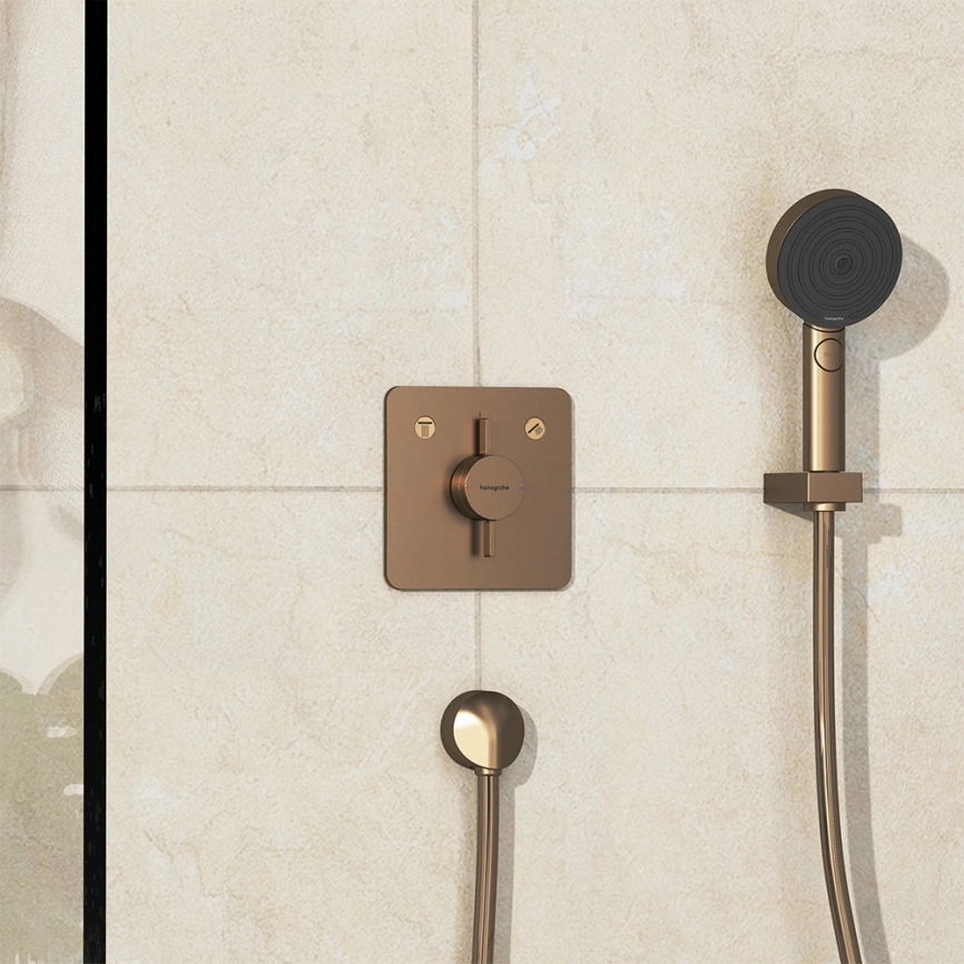 Смеситель для душа Hansgrohe DuoTurn Q 75414140 бронза - фото 1