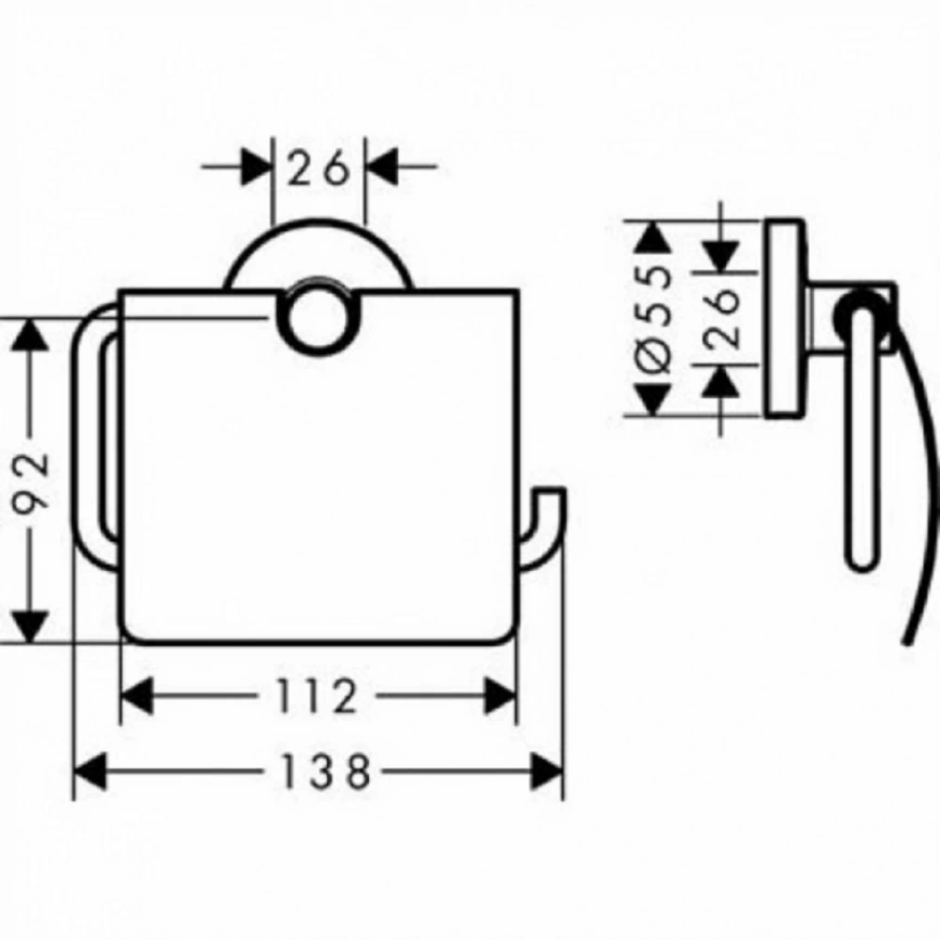 Набор аксессуаров для ванны Hansgrohe Logis Universal Set 41728000 - схема 3