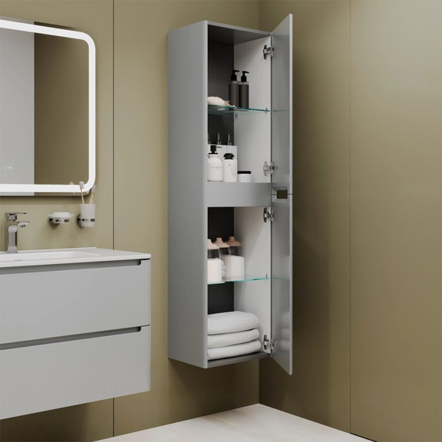Шкаф-пенал подвесной Iddis Edifice 40 EDI40L0i97, серый светлый - фото 5
