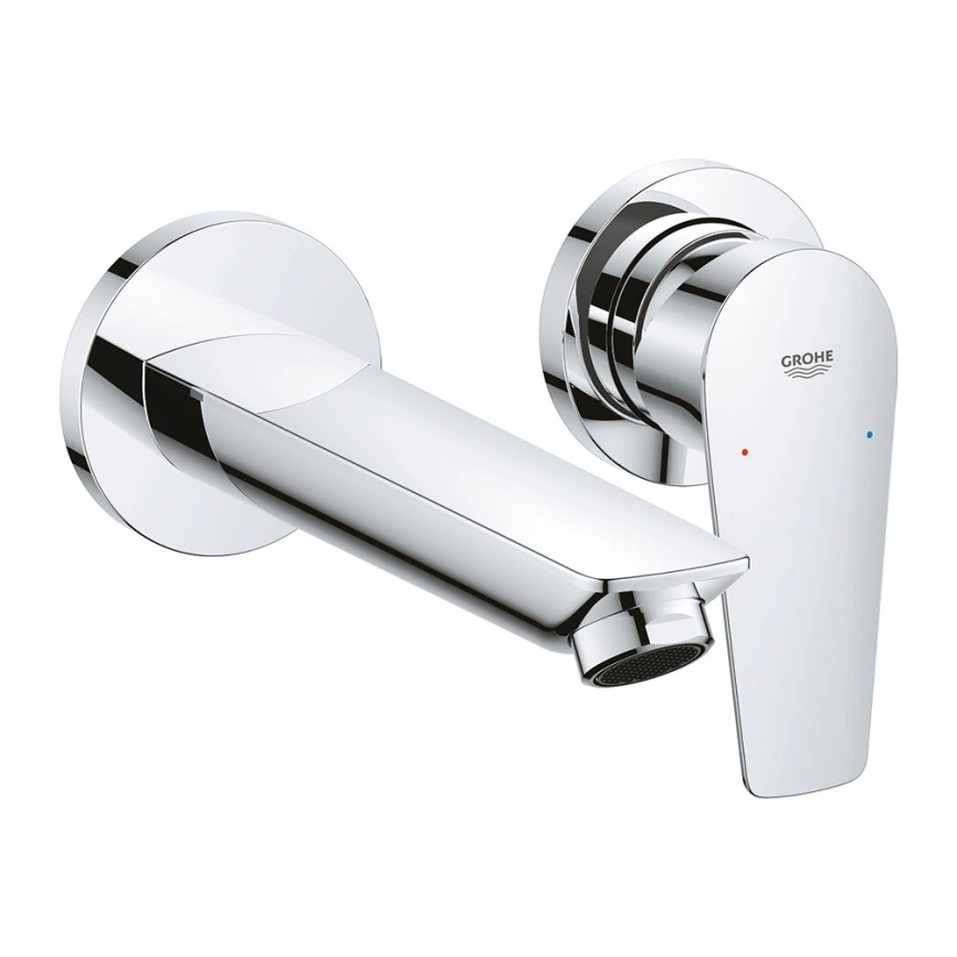 Смеситель для раковины Grohe BauEdge 20474001 настенный, хром