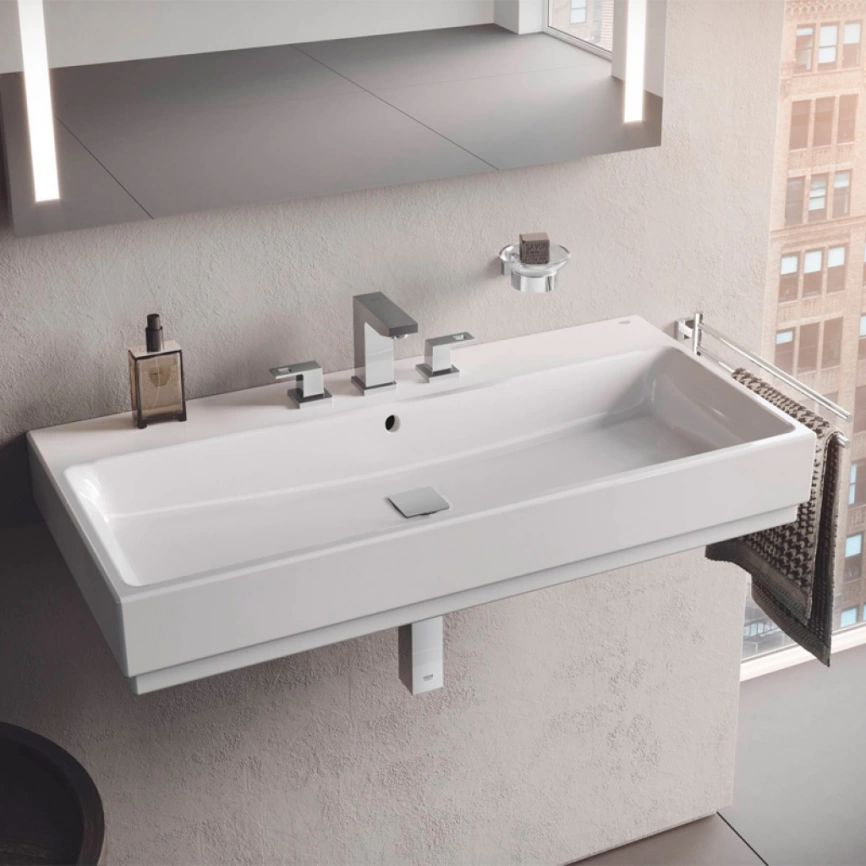 Раковина Grohe Cube Ceramic 100 см 3938600H подвесная - фото 1