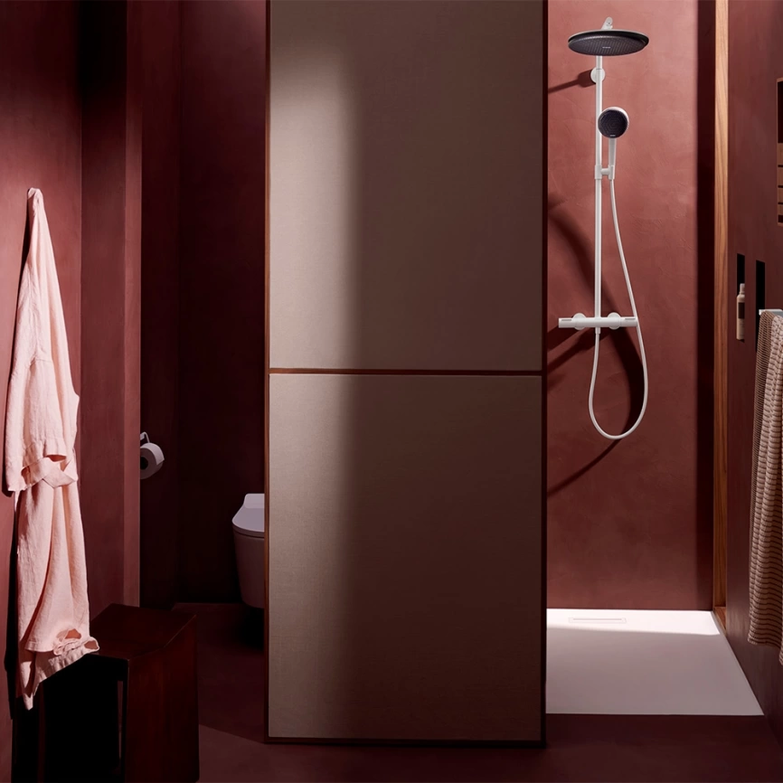 Душевая стойка Hansgrohe Raindance Alive S 24592700 с термостатом белый - фото 1
