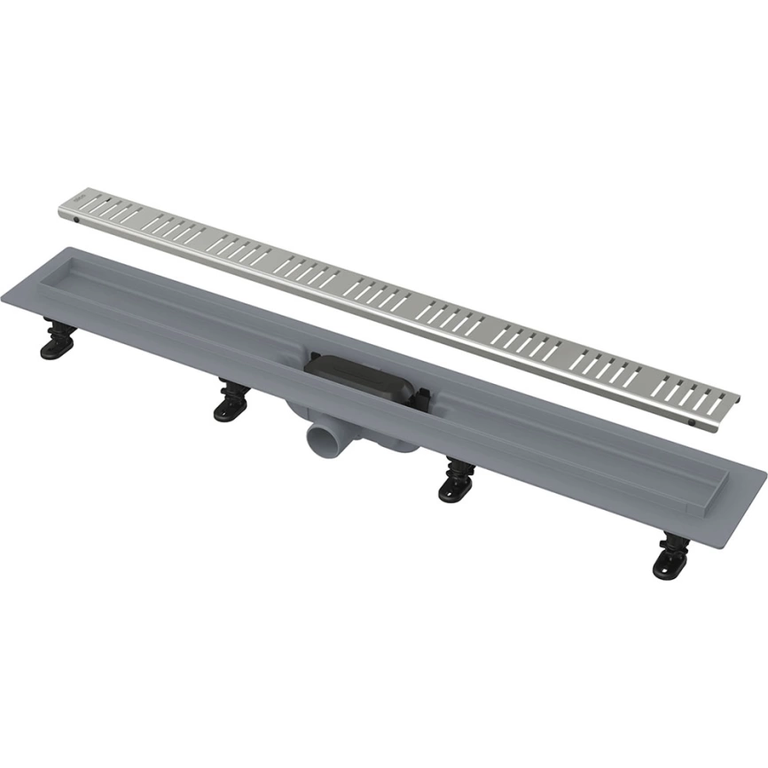 Душевой лоток AlcaPlast APZ10-750M с решеткой и опорами, хром