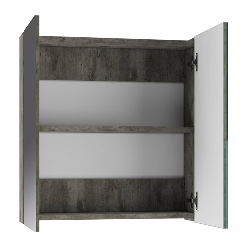 Зеркало-шкаф навесное Айсберг Мечта 60, бетон - фото 2
